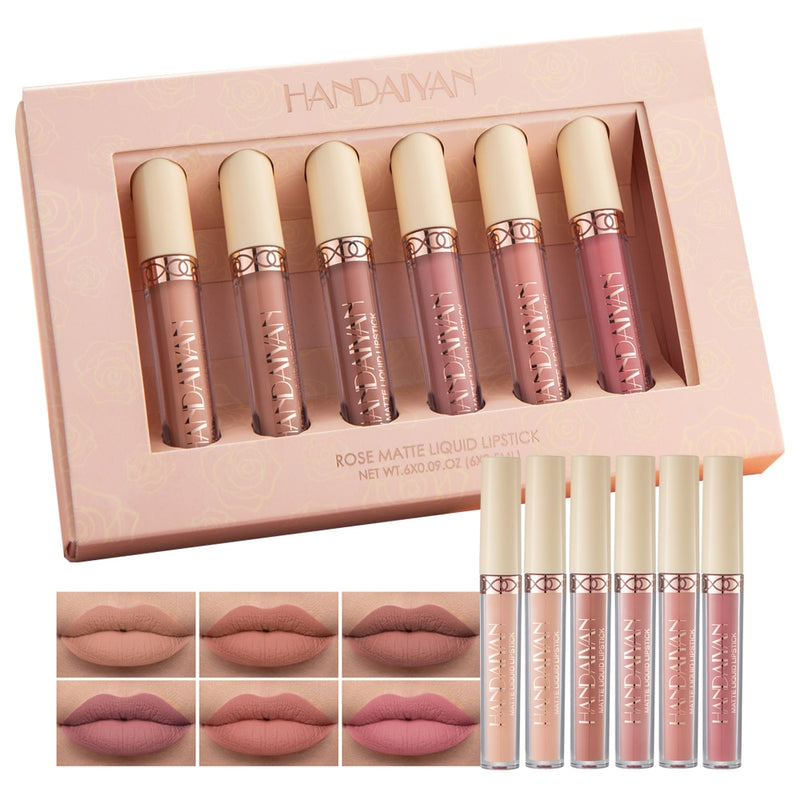 HANDAIYAN Nude Velvet Lip Gloss Makeup Set  handaiyan   