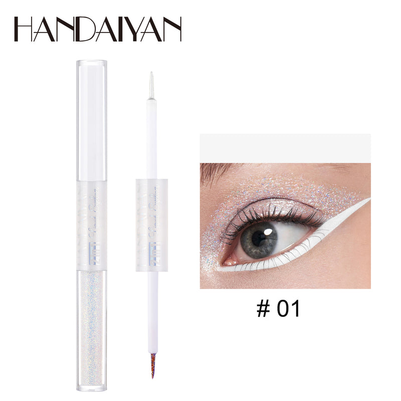 HANDAIYAN Matte Glitter Quick Dry Eye Liner Pen  handaiyan 01#White  