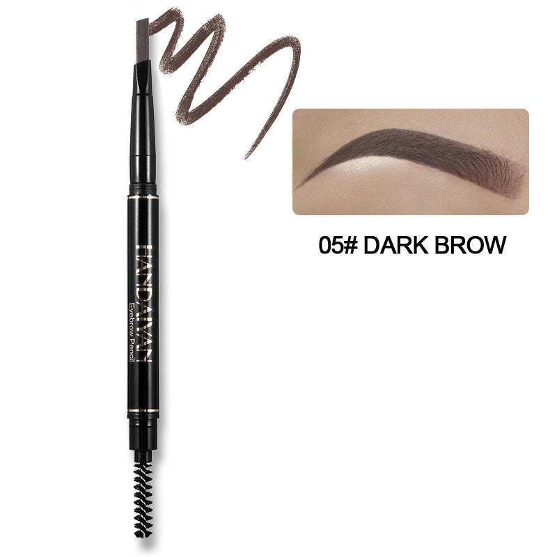 HANDAIYAN Waterproof Two-Headed Eyebrow Pencil with Brush  handaiyan 05#  