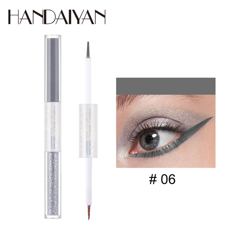 HANDAIYAN Matte Glitter Quick Dry Eye Liner Pen  handaiyan 06#Gray  