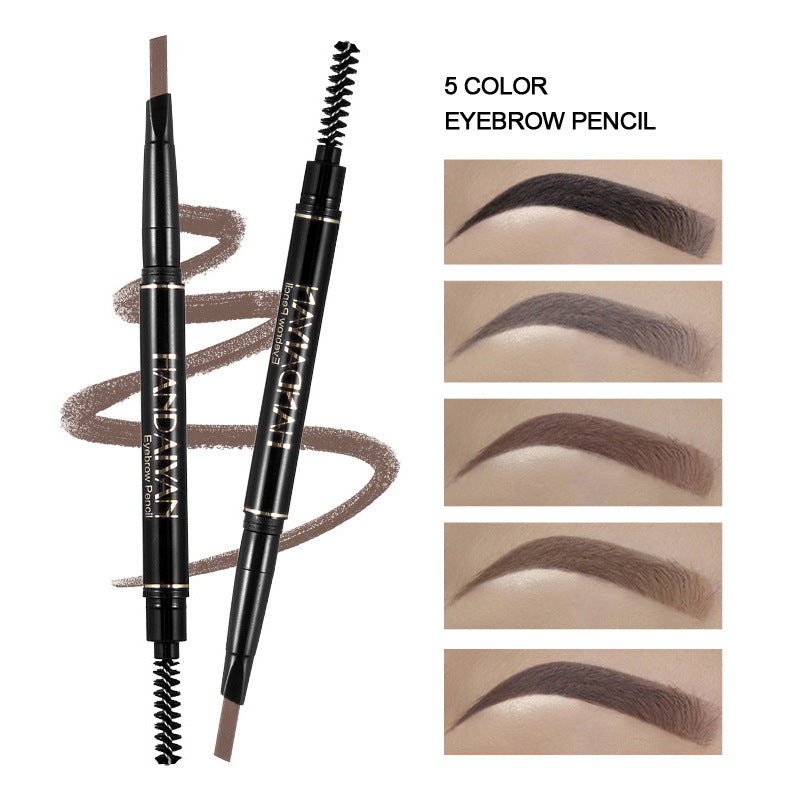 HANDAIYAN Waterproof Two-Headed Eyebrow Pencil with Brush  handaiyan   