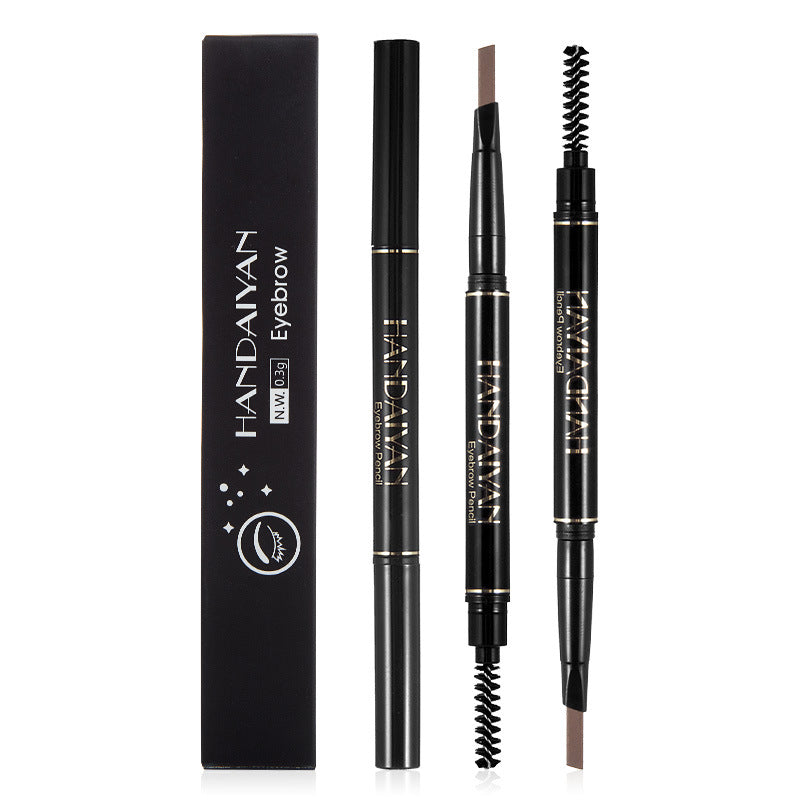 HANDAIYAN Waterproof Two-Headed Eyebrow Pencil with Brush  handaiyan   