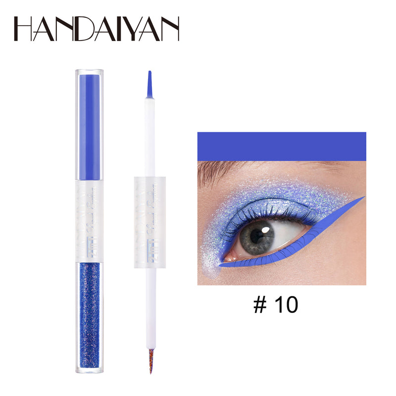 HANDAIYAN Matte Glitter Quick Dry Eye Liner Pen  handaiyan 10#Blue  